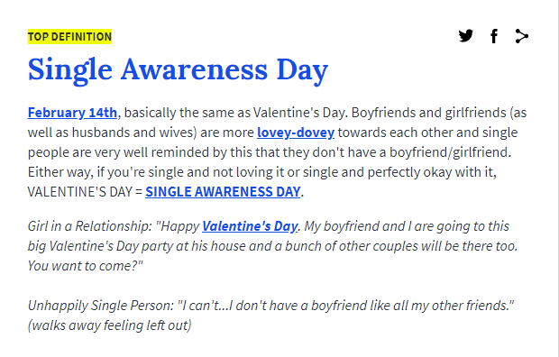 Suggerimenti per San Valentino Single Awareness Day