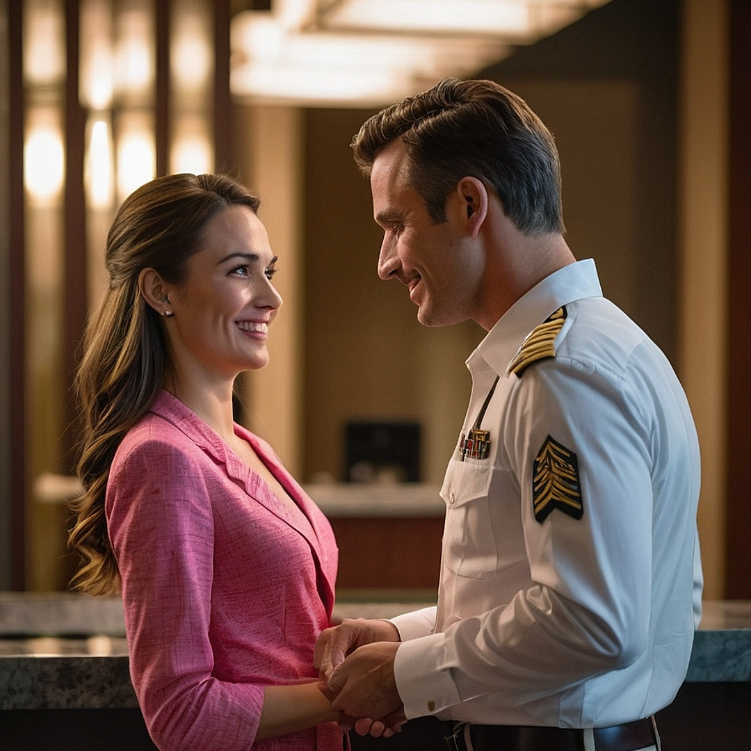 Love at First Flight: Charming Pilot Lands at Hotel, Receptionist Checks Him into Her Heart for One Memorable Night